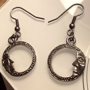Celestial Moon Earrings. Never Worn.